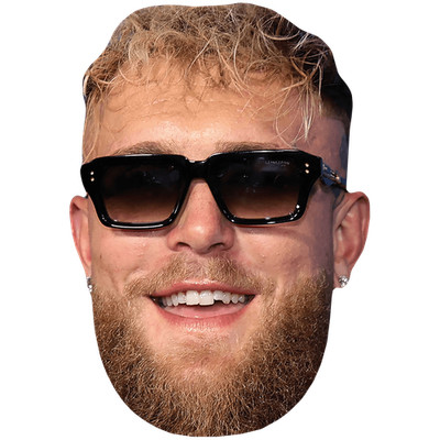 Jake Paul (Glasses) Celebrity Mask, Flat Card Face, Fancy Dress Mask