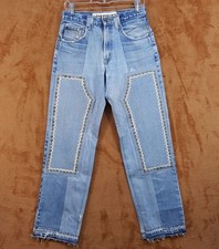 KARTIK RESEARCH Jeans Mens Size 30 Light Wash Double Patch Knee $660
