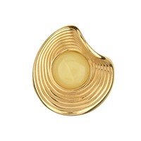 Cavill Bernstein AnhäNger 925 Silber Vergoldet Rund 0,6Ct Baltisch