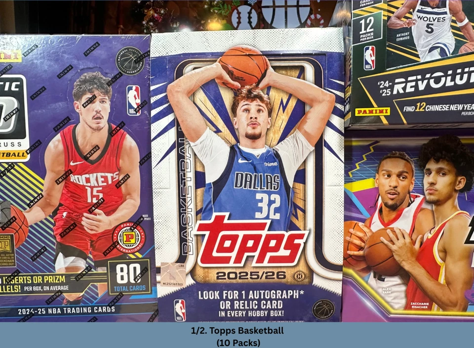 San Antonio Spurs Hobby Box BREAK 24-26 NBA 1/3 Topps Basketball 1/4 Optic - Image 4 of 4