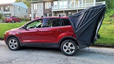 Hasika SUV Camping Tent Car Tailgate Shade Awning with Screen Net Waterproof 300
