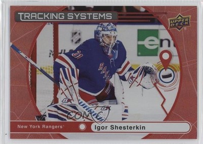 2025 Upper Deck Series 1 Tracking Systems Red 117/199 Igor Shesterkin #TS-1 0nr3