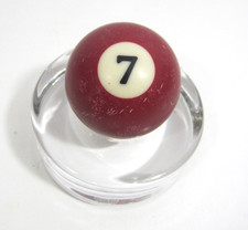 Vintage 2 1/4" Billiard Ball 7 Dark Red Solid Pool Replacement Lost Single Ball