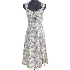 Astr The Label Floral Midi Dress Milkmaid Cottage Boho Soft Girl | Size XS