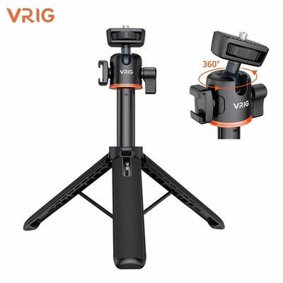 VRIG Tragbares Selfie-Stick-Stativ mit 1/4-Zoll-Schraube für DSLR-Kameras