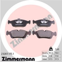 Zimmermann Bremsbelagsatz Scheibenbremse 23287.175.1 FüR BMW E46 E36 Z3 Z4 23287