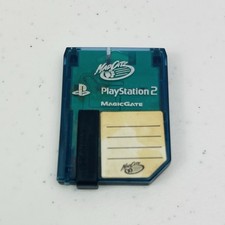 Playstation 2 Sony PS2 8MB Memory Card Magic Gate Clear Blue Mad Catz
