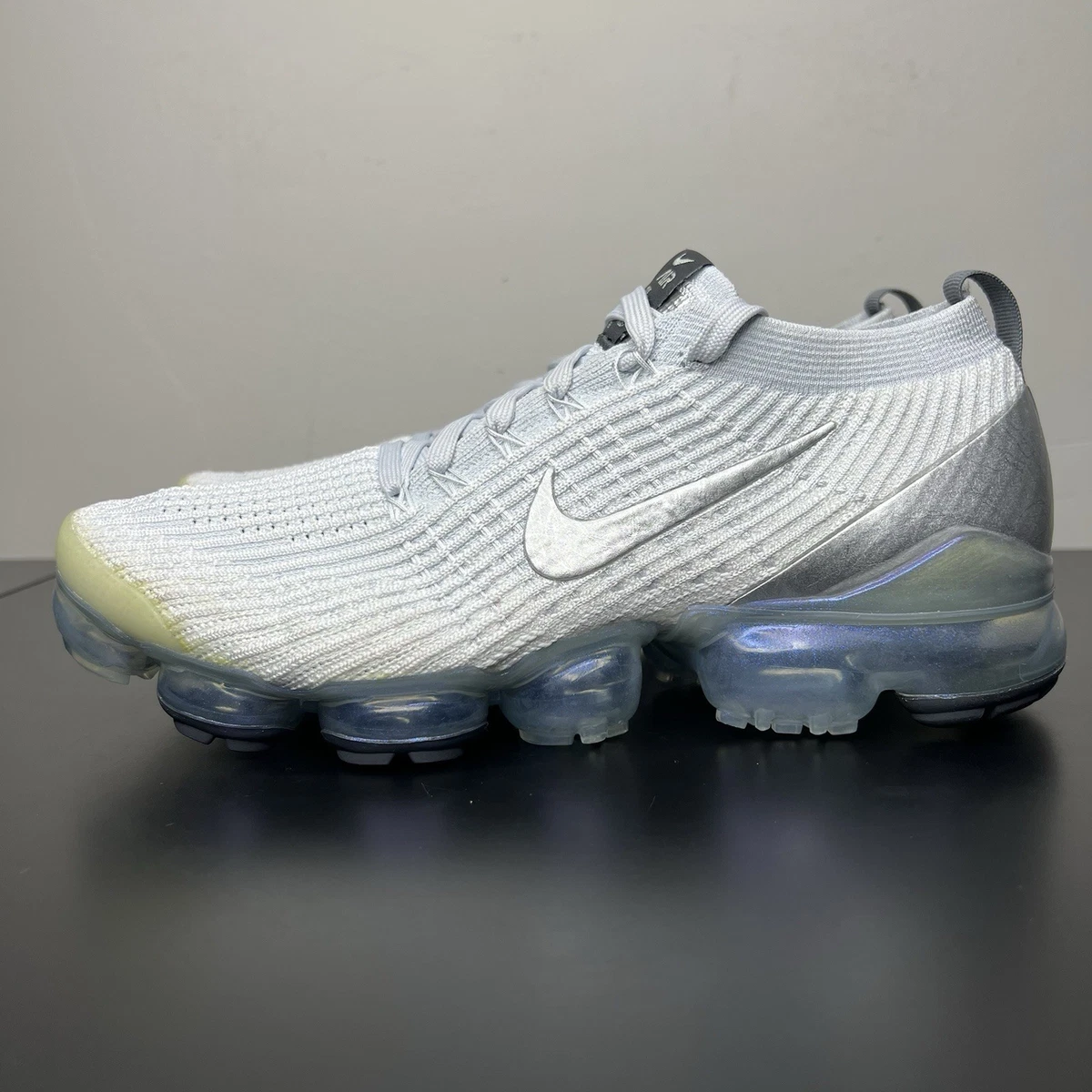 Nike Air VaporMax Flyknit 3 White Silver W for sale | eBay