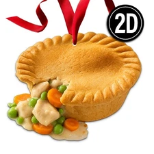 Marie Callenders Chicken Pot Pie Acrylic Christmas Ornament Frozen Food Gift 090