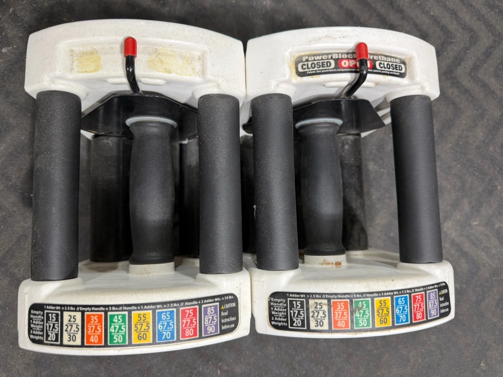 PowerBlock (U-90) Replacement HANDLES With 4 Adder Weights