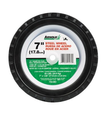 Arnold 1.5''W x 7''D Steel Lawn Mower Replacement Wheel 55 lb
