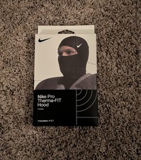 Nike Pro Therma-Fit Hood Balaclava Hyperwarm Ski Mask Black Football Hood NEW