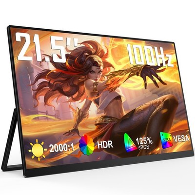 UPERFECT 21.5'' 1080P USB-C Portable Monitor 100Hz External Gaming Display w/VESA