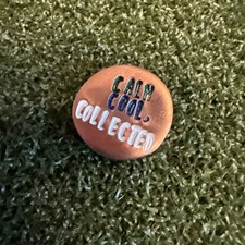 Hand Stamped  COOL  CALM  Custom Copper Golf Ball Marker