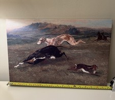 Hunting Scene Colour Print On Canvas Wall Art Home Decor