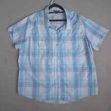 Eddie Bauer Mens Plaid Short Sleeve Button Up Shirt Size XXL
