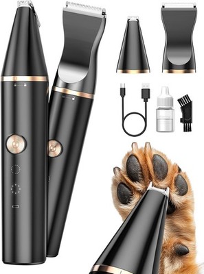 oneisall Paw Trim Pro Pfotentrimmer IPX7 Wasserdicht Leise 2 Messerköpfe Hunde