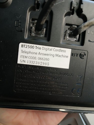BT2500 Trio Digital Cordless Phone & Answering Machine - Working - Zdjęcie 9 z 15