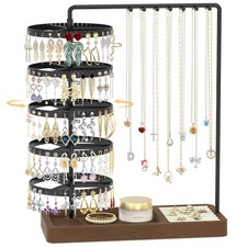 EsLuker.ly Earring Holder Organizer Necklace Display Stand, Jewelry Tree Rack...