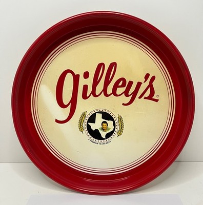 Vintage Gilley's Beer Tray 13'' Round Premium Texas Beer Mickey