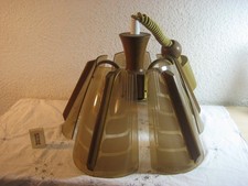 60er Jahre Design Deckenlampe / Hängelampe mit Glas aus Sammlung