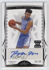 2022-23 Leaf Trinity Silver 34/49 Pete Nance #BA-PN1 Auto 3hd