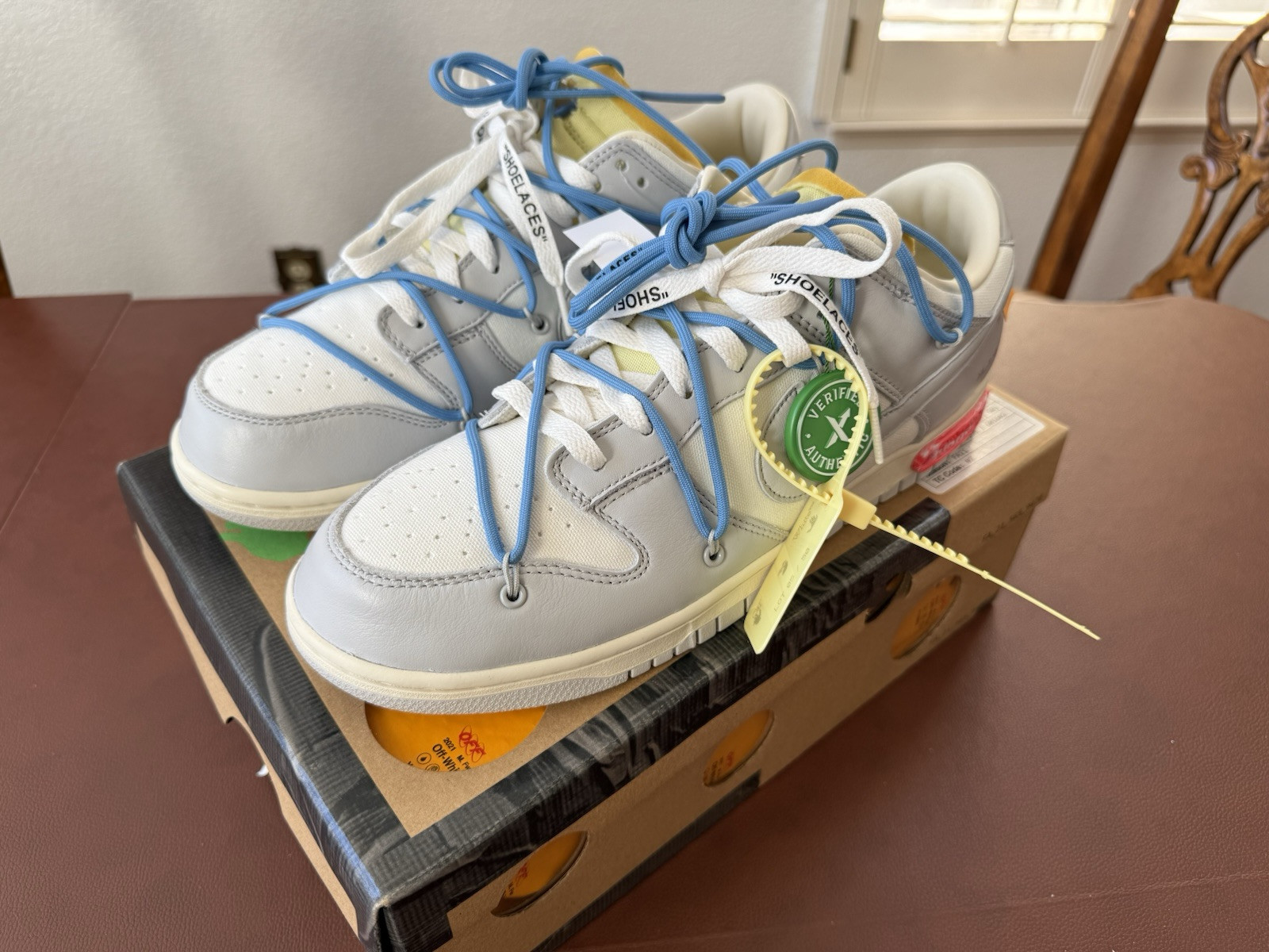 OFF WHITE X NIKE Taglia 11 5 Nike Off White x Dunk Low Lotto 05 di 50