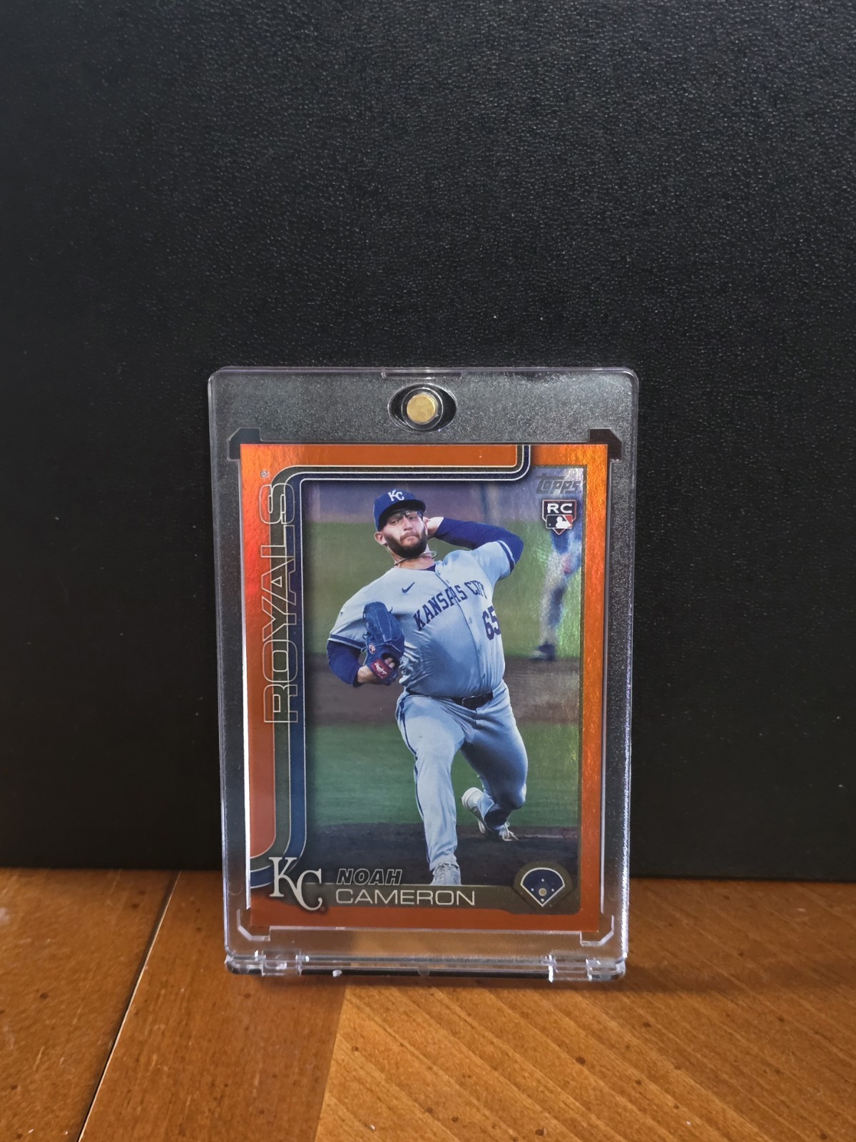 2025 Topps Update Series Noah Cameron #US65 Orange Rainbow Foil /25 (RC) Royals