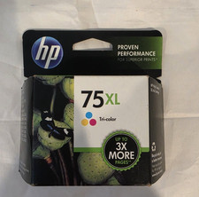 Genuine HP 75XL Tri-Color Ink Cartridge CB338WN New Open Box Printer Ink