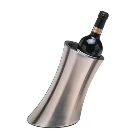 American Metalcraft SLWC2 New Wave Brushed S/S Slanted Wine Cooler