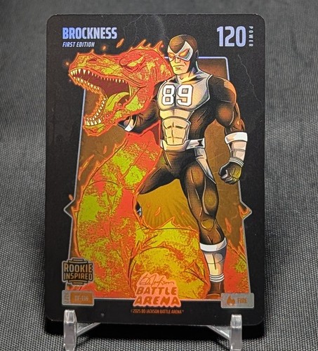 Brock Bowers BROCKNESS Fire Battlefoil 2026 Bo Jackson Battle Arena Card Raiders