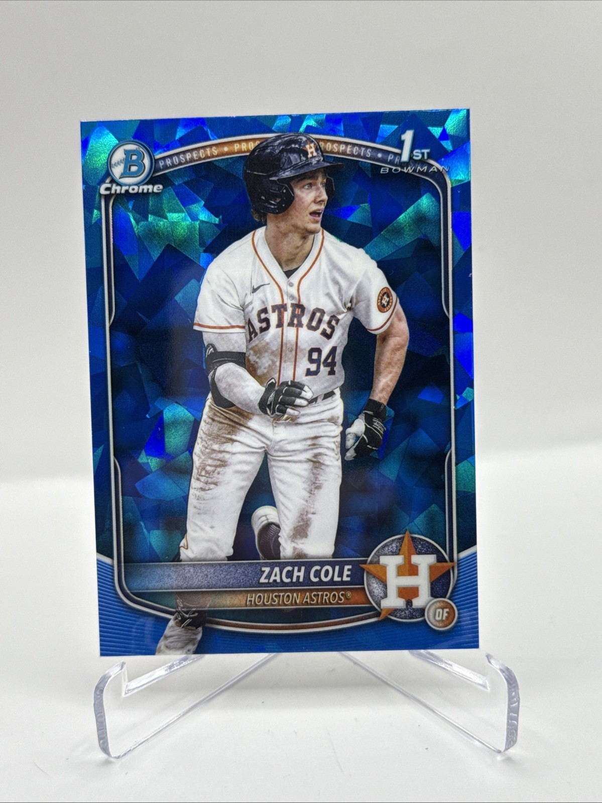 2025 Bowman Chrome Sapphire Zach Cole Rookie RC 1st #BCP-244 Astros Houston