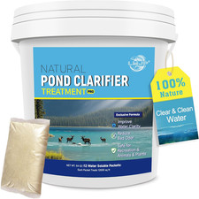 Pond Clarifier Treatment Natural Pond Water Clear for Outdoor Lakes 12 Packet