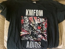 KMFDM original ADIOS shirt EBM Industrial Nine Inch Nails Watts PIG Skold