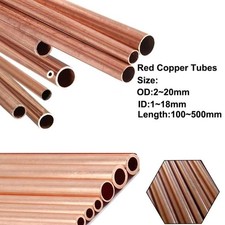 Copper Pipe Straight Tube Metal Pipe Various Sizes DIY Craft Plumbing 100-500mm