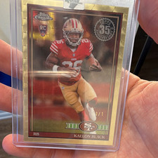 Marketplace image: 26 Topps Chrome 35th Anniversary Kaelon Black RC 49ers first ever 1/1 X-Factor
