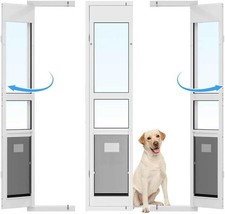 Dog Door for Sliding Glass Door with Magnetic
