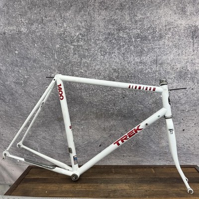 Vintage Trek 1400 Road Bike Frame 58cm USA White 700c 126mm 1990s