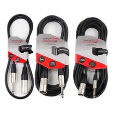 Image of Male XLR to 6.35mm 1/4" Mono Jack Lead | Speaker Audio | Signal Cable