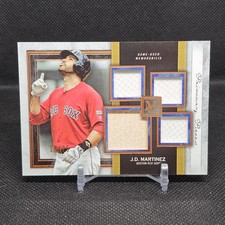 2020 Topps Museum Collection #SPQR-JM J.D. Martinez Quad Relics Copper #/75