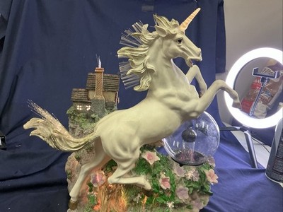 Extremely RARE Eleco Fiber Optic  Majestic Unicorn Table Light Lamp