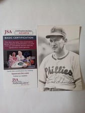 Fred Schmidt Signed Black & White Photo JSA Certified Phillies Autograph-#
