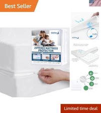 6-Sided Waterproof Mattress Cover for King Beds - Machine Washable Comfort