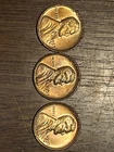 Set of 3 Lot - 1957 D Lincoln Wheat Penny - Uncirculated - Beautiful Red Tone