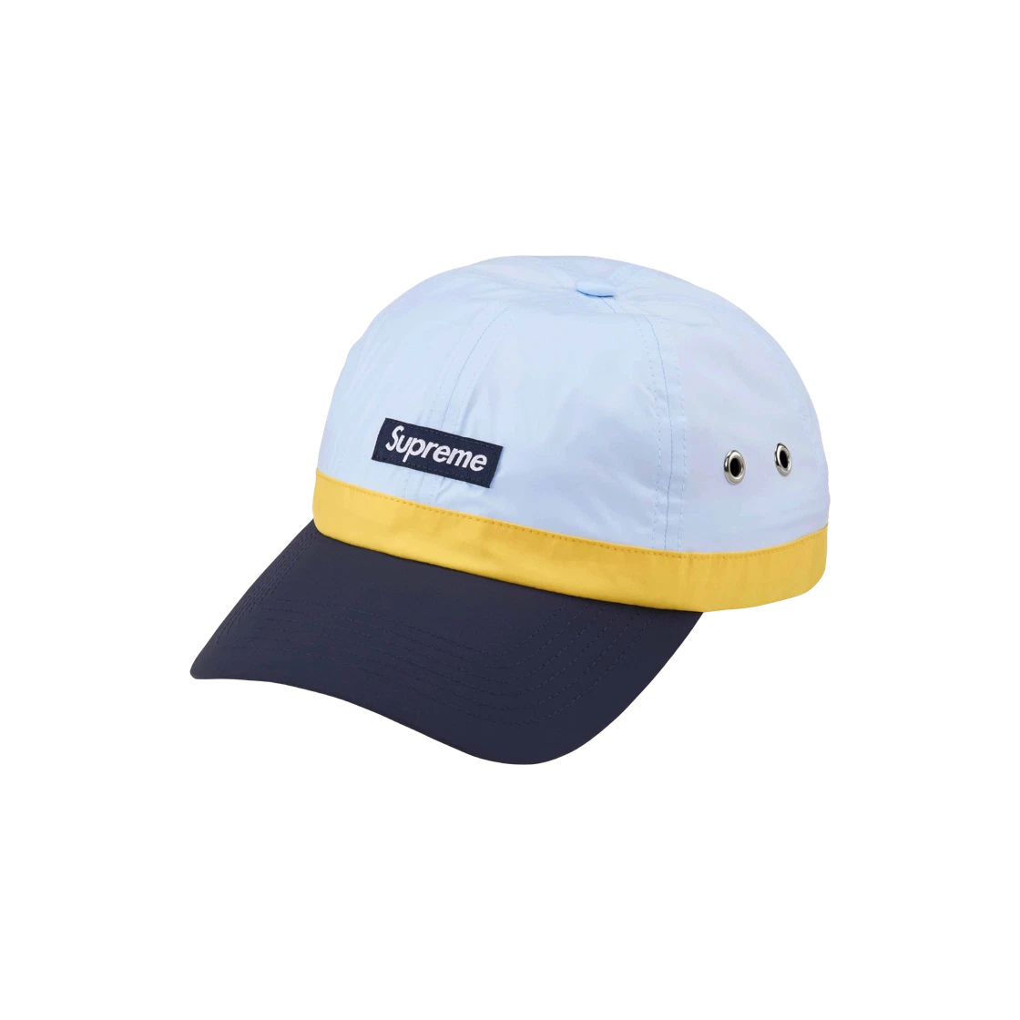 Bande couronne suprême nylon 6 panneaux bleu clair   24SS