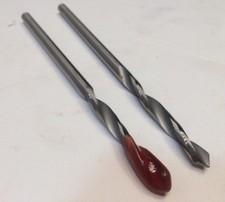 #18D Lot of 2 MORRIS WOOD TOOL (9/32") RH Drill Bit - 2 Flute, V-Point