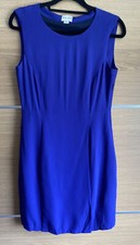 Reiss Size 10 Blue Shift Dress Pockets Work Smart BC4