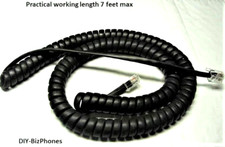 25-Pack Lot Flat Black 12Ft Yealink IP Phone Handset Cord SIP T3 T4 T5 Series