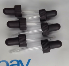 12 GLASS DROPPERS Essential Oil Med Dropper Fits 15ML .5 OZ DROPPER Bottles NEW