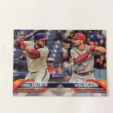 2018 Topps Update US106 Rookie Combos Jesmuel Valentin Mitch Walding